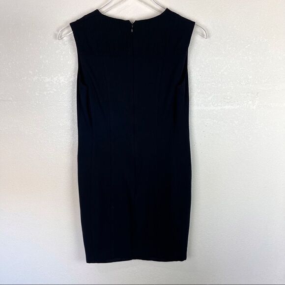 Akris Black Belted Career Business Dress Size 6 - Picture 8 of 10